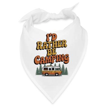 Ich würde lieber campen - Bandana - Weiß - Vorne