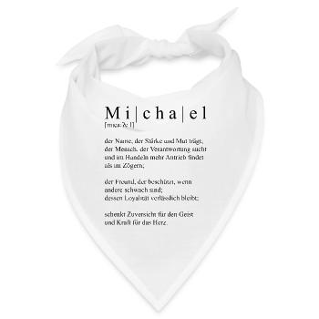 Name abstrakt Typografisch Schwarz Michael - Bandana - Weiß - Vorne
