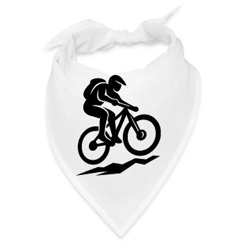 Abenteuerlicher Mountainbike-Rider - Bandana - Weiß - Vorne