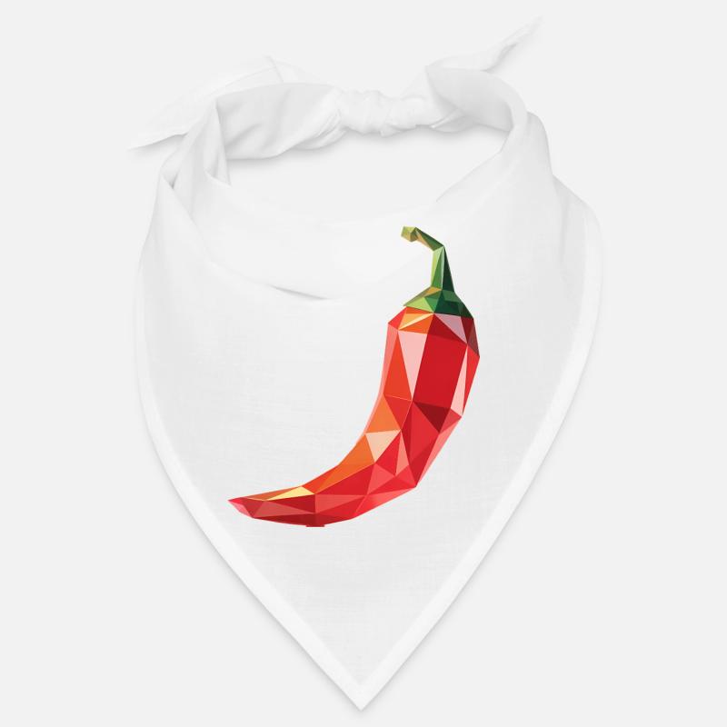 Chili Pepper - Cool Low Poly Vegetable Logo Bandana