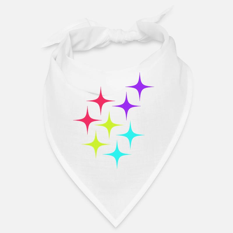 Colorful star sparkle pattern Bandana