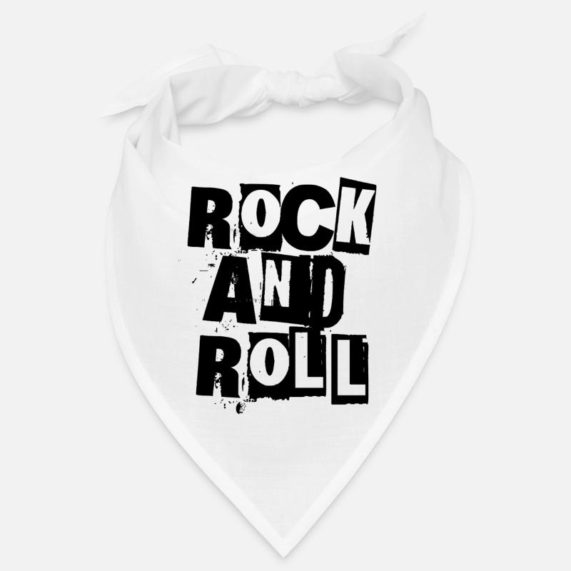 Rock and Roll découpé Typographie Design Bandana