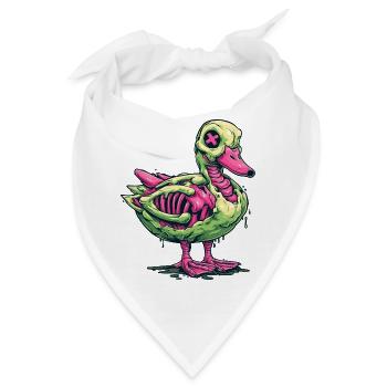 Neon Zombie Ente Brustkorb - Bandana - Weiß - Vorne