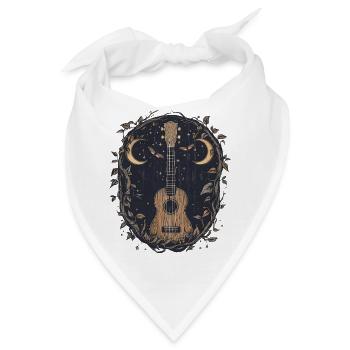 Gothic Uke with  Moon Moth - Bandana - Weiß - Vorne