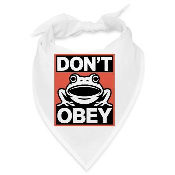 Don't obey - USA Frosch T-Shirt - Bandana - Weiß - Vorne