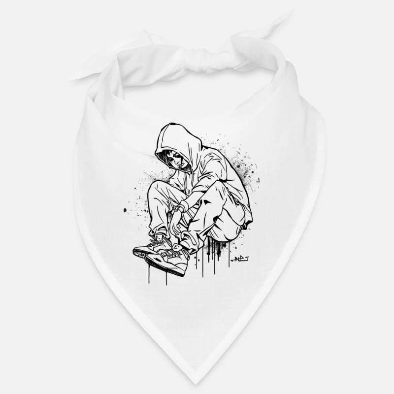 Silhouette Kapuzenpullover Graffiti Bandana