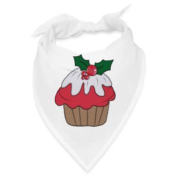 Weihnachtsmuffin - Bandana - Weiß - Vorne