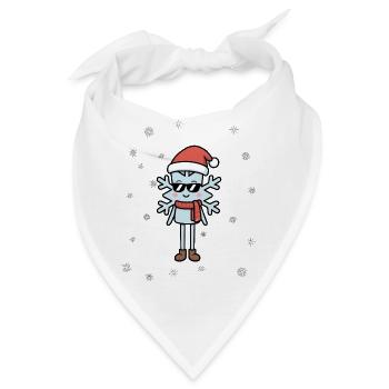 Bereit fürs Chaos Weihnachtsdesign - Bandana - Weiß - Vorne