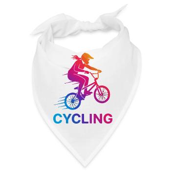 Gradient Cyclist Silhouette - Bandana - Weiß - Vorne