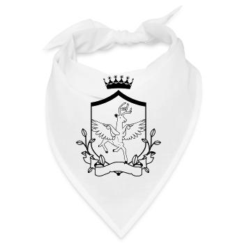 Geflügeltes Reh – edles Wappentier Wald - Bandana - Weiß - Vorne