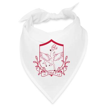 Geflügeltes Reh – edles Wappentier Wald - Bandana - Weiß - Vorne