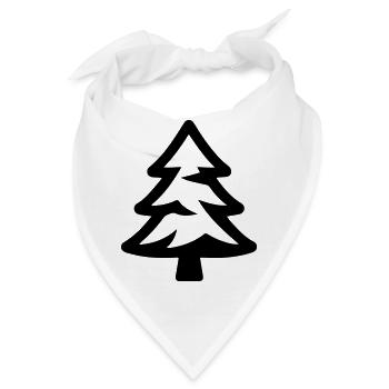 Nadelbaum Symbol Wald Tanne - Bandana - Weiß - Vorne