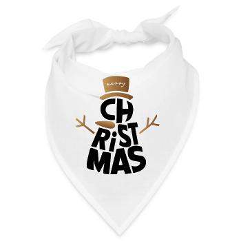 merry christmas snowman - Bandana - Weiß - Vorne