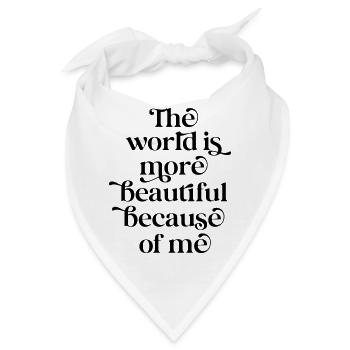 Beautiful Because Of Me – Lustige soziale Medien - Bandana - Weiß - Vorne