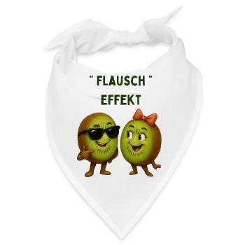 Flauscheffekt Kiwi-Duo - Bandana - Weiß - Vorne