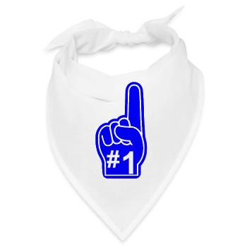 Aufkleber-Schaumfinger - Bandana - Weiß - Vorne