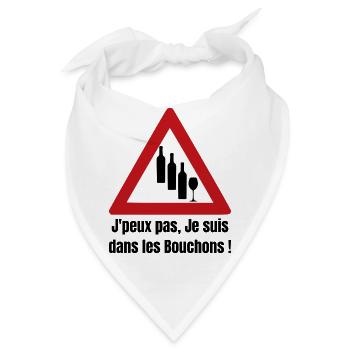ICH KANN NICHT, ICH STEHE IM STAU! (Wein) - Bandana - Weiß - Vorne