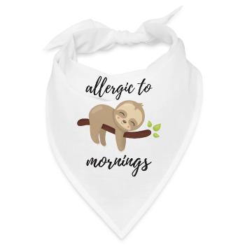 Allergisch gegen Morgen - Bandana - Weiß - Vorne