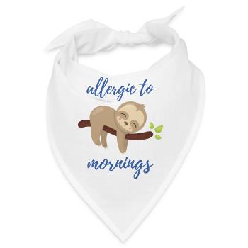 Allergisch gegen Morgen - Bandana - Weiß - Vorne