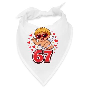 Cupid Days 67 Liebe Herz Geschenk Niedlich - Bandana - Weiß - Vorne