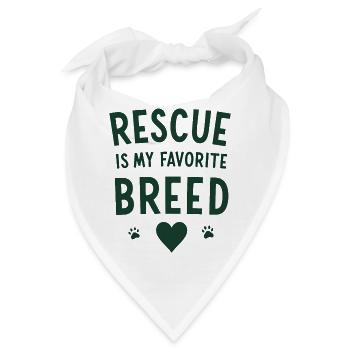 Rescue ist meine Lieblingsrasse - Bandana - Weiß - Vorne