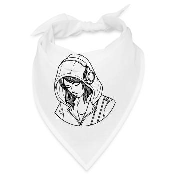 Frau Liebe Musik - Bandana - Weiß - Vorne