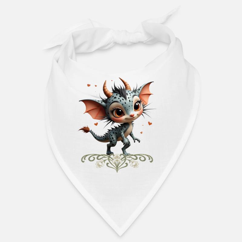 Blauer Drache mit Herzen Bandana
