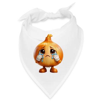 Zwiebeltränen Maskottchen - Bandana - Weiß - Vorne