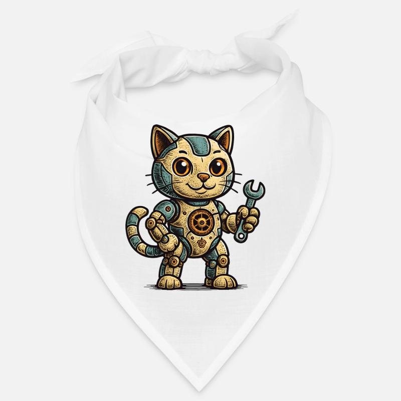 Steampunk-Katze Schrauberheld Bandana
