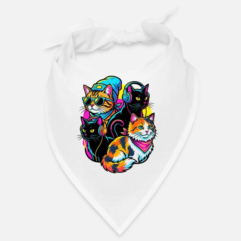 Quatuor de DJs Neon Cats Bandana
