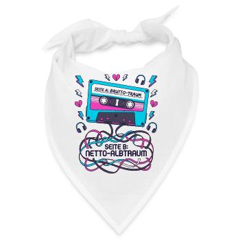 Seite A Brutto Traum Seite B Netto Albtraum - Bandana - Weiß - Vorne