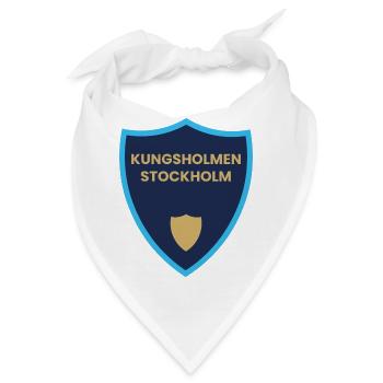 Kungsholmen-Schild Stockholm - Bandana - Weiß - Vorne