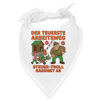 Der Teuerste Arbeitsweg - Bandana - Weiß - Vorne