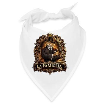 La Famiglia Mafioso Katze - Bandana - Weiß - Vorne