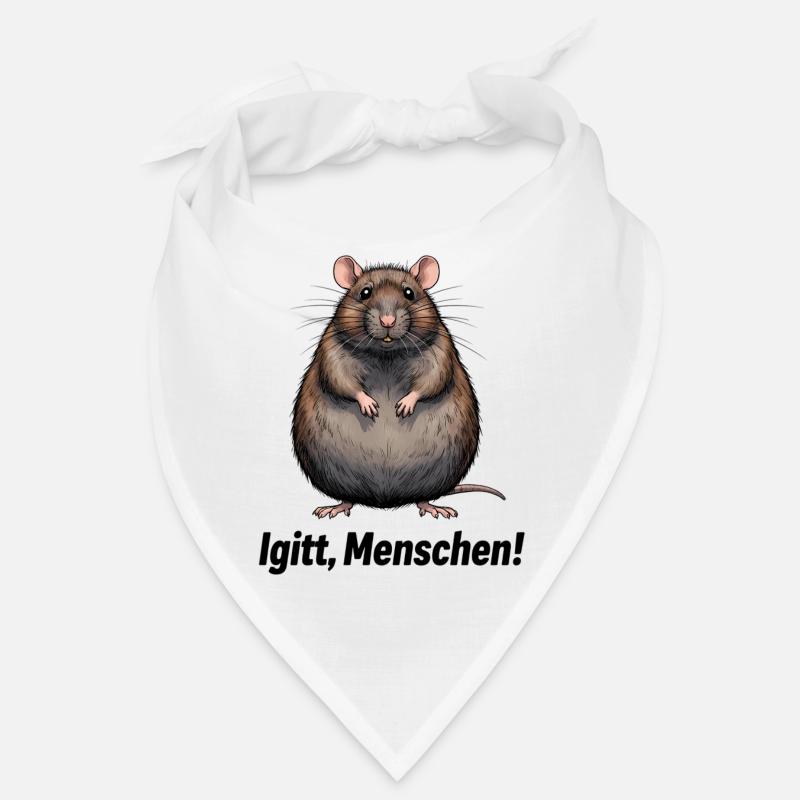 Ratte im Kunststil Bandana