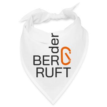 Der Berg ruft - mit Karabiner - Bandana - Weiß - Vorne
