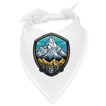 Berge Mountains - Bandana - Weiß - Vorne