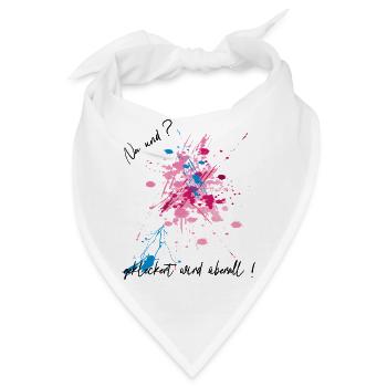 Farbklecks - Bandana - Weiß - Vorne