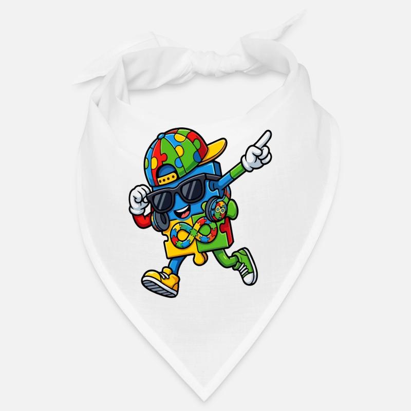 Regenbogenpuzzle-Maskottchen Bandana