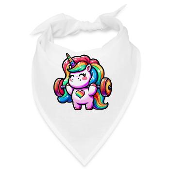 Unicorn Weightlifting Deadlift Fitness Gym - Bandana - Weiß - Vorne
