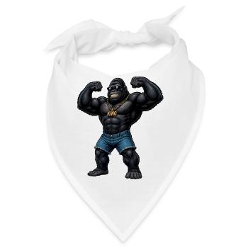 König Gorilla Bling - Bandana - Weiß - Vorne