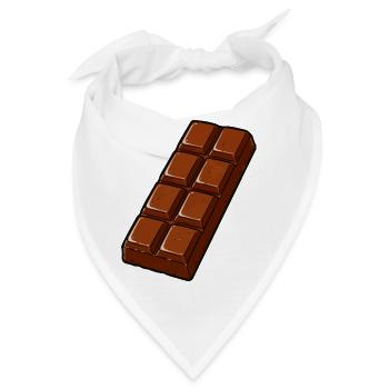 Schokoladen-Tafel Cartoon Retro - Bandana - Weiß - Vorne