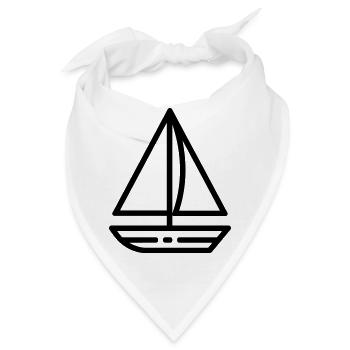 Segelschiff - Bandana - Weiß - Vorne