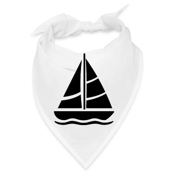 Segelschiff - Bandana - Weiß - Vorne