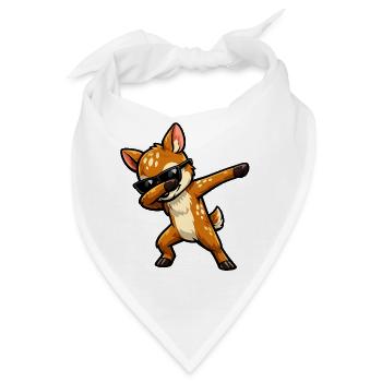 Dabbing Rehkitz - Bandana - Weiß - Vorne