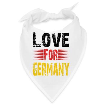 For Germany Grunge Fussball Fan Shirt - Bandana - Weiß - Vorne
