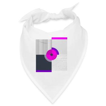 Abstract Motion Art - Modernes Grafikdesign - Bandana - Weiß - Vorne
