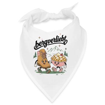 Wanderschuh und Kaiserschmarrn sind bergverliebt! - Bandana - Weiß - Vorne