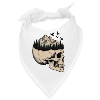 Skull Mountain Landschaft - Bandana - Weiß - Vorne