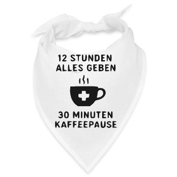Kaffeepause Motivationsdesign - Bandana - Weiß - Vorne
